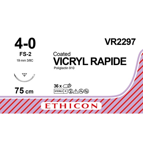 VR2297 Vicryl Rapide 4-0 ongekleurd 75cm - FS-2 (VR2297) | 36 stuks - Afbeelding 1
